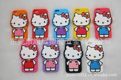 【手機(jī)套 hellokitty硅膠手機(jī)套iphone5s廠家現(xiàn)模銷售中】?jī)r(jià)格,廠家,圖片,手機(jī)保護(hù)套/保護(hù)殼,東莞市旗耀塑膠五金-